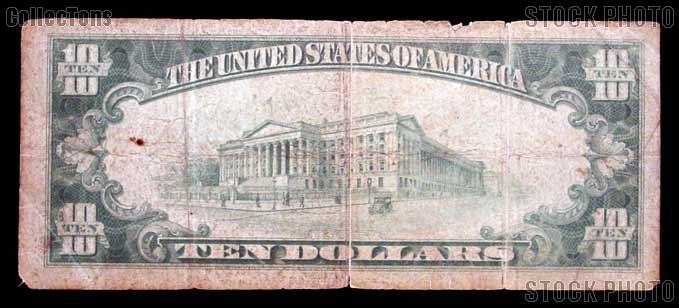 Ten Dollar Bill Gold Certificate Series 1928 US Currency