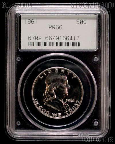 1961 Franklin Proof Silver Half Dollar in PCGS PR 66