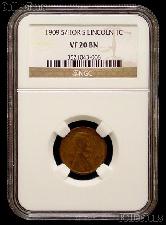 1909-S/HOR S Lincoln Wheat Cent KEY DATE in NGC VF 20 BN (Brown)