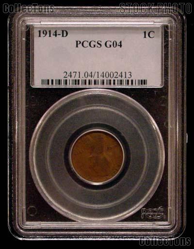 1914-D Lincoln Wheat Cent KEY DATE in PCGS G 4