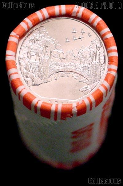 2011-D Oklahoma Chickasaw National Park Quarters Bank Wrapped Roll 40 Coins GEM BU