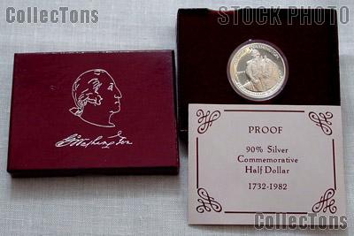 1982-S George Washington 250th Anniversary of Birth Commemorative Proof Silver Half Dollar