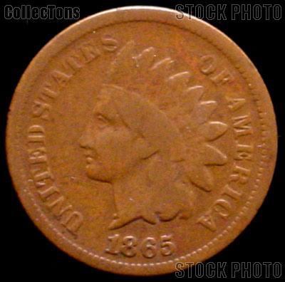 1865 Indian Head Cent Variety 3 Bronze G-4 or Better Indian Penny