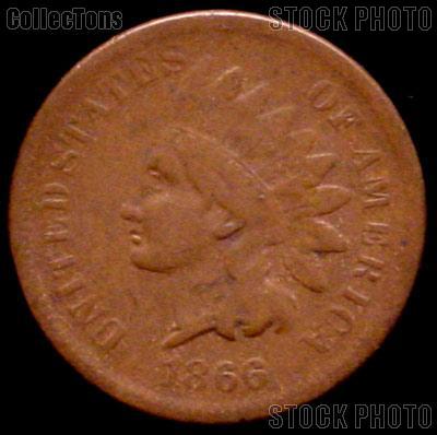 1866 Indian Head Cent Variety 3 Bronze G-4 or Better Indian Penny