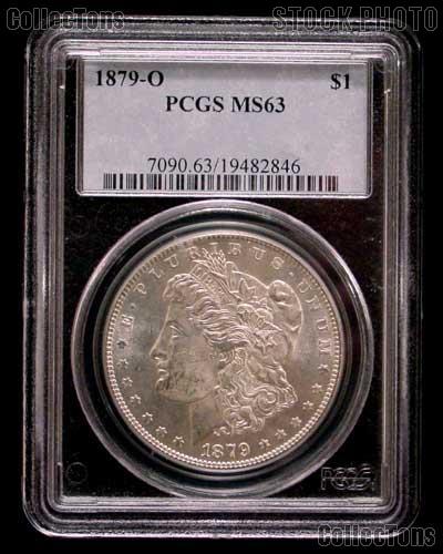 1879-O Morgan Silver Dollar in PCGS MS 63