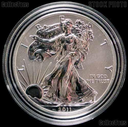 2011-P American Silver Eagle REVERSE PROOF from 25th Anniversary Set in Capsule