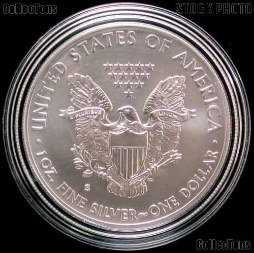 2011-S American Silver Eagle BURNISHED from 25th Anniversary Set in Capsule
