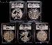 2011 25th Anniversary American Silver Eagle Set (5 Coins) in John Mercanti Signed PCGS First Strike MS 69 & PR 69