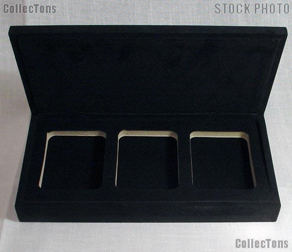 Velvet Coin Display Box for 3 Certified Slab Coins 7.99
