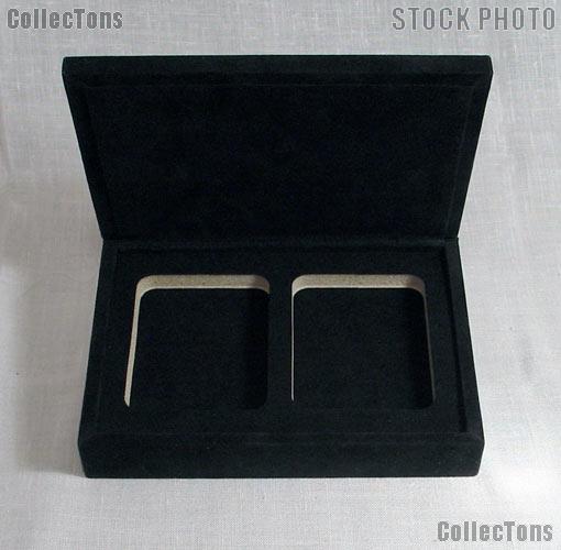 Velvet Coin Display Box for 2 Certified Slab Coins