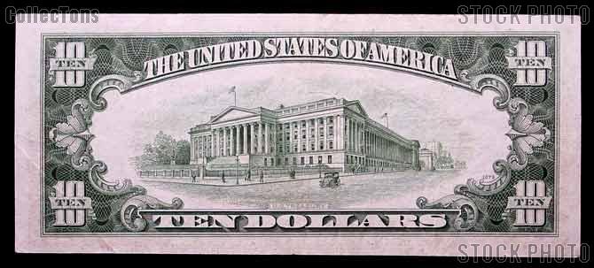 Ten Dollar Bill Green Seal FRN Series 1934 US Currency Good or Better