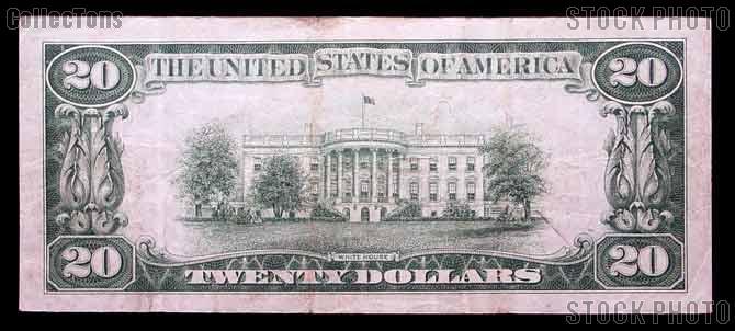 Twenty Dollar Bill Green Seal FRN Series 1928 US Currency Good or Better