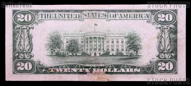 Twenty Dollar Bill Green Seal FRN Series 1934 US Currency