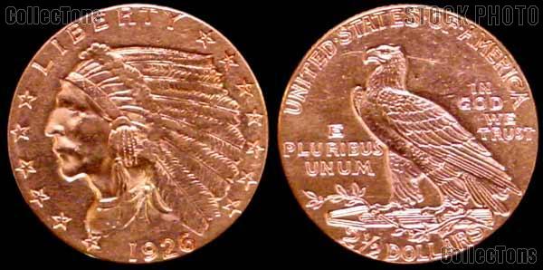 $2.50 GOLD Indian Head Quarter Eagles in XF to AU Condition