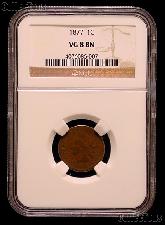 1877 Indian Head Cent KEY DATE in NGC VG 8 BN (Brown)