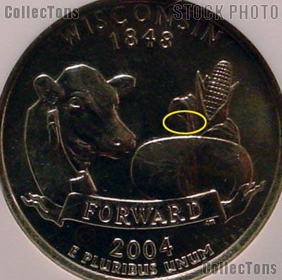 2004-D "Extra Leaf High" Wisconsin State Quarter in NGC MS 65