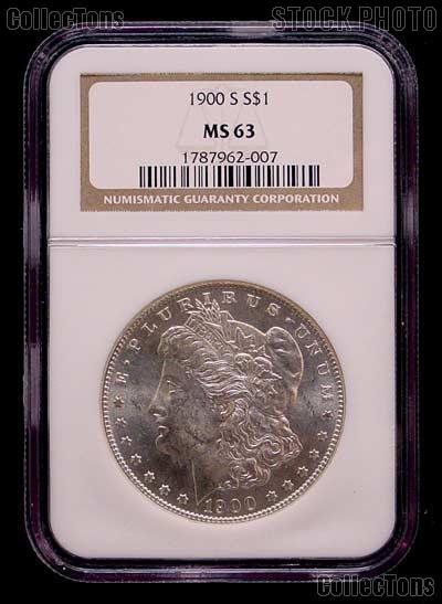 1900-S Morgan Silver Dollar in NGC MS 63
