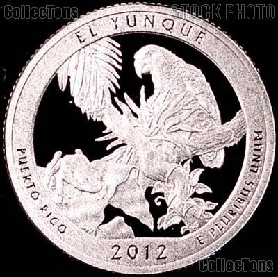 2012-S Puerto Rico El Yunque National Park Quarter GEM SILVER PROOF America the Beautiful