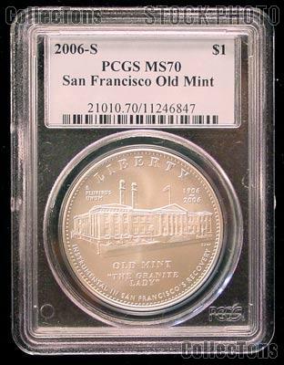 2006-S San Francisco Old Mint Centennial Commemorative Silver Dollar Coin in PCGS MS 70