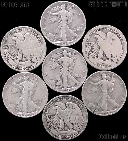 1938-D Walking Liberty Silver Half Dollar - Key Date Filler
