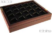 Coin Tray for 20 Air-Tite "T" Capsules fits in Mahogany Wood Coin Display