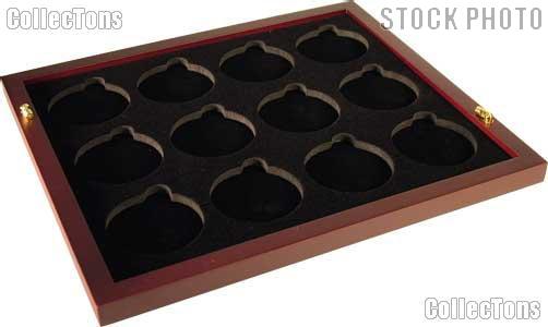 Coin Tray for 12 Air-Tite "I" Capsules fits in Mahogany Wood Coin Display