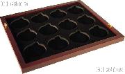 Coin Tray for 12 Air-Tite "I" Capsules fits in Mahogany Wood Coin Display
