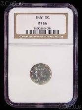 1938 Mercury Silver PROOF Dime in NGC PF 66