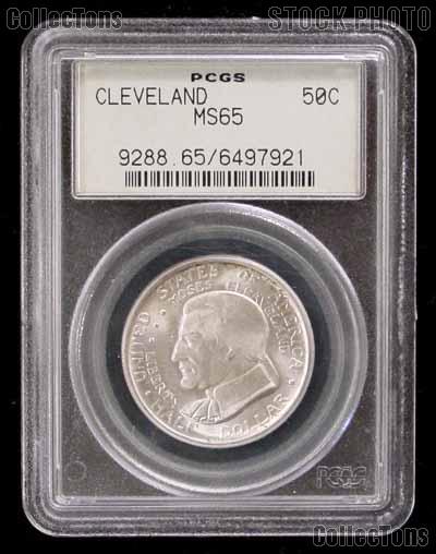 1936 Cleveland Centennial Great Lakes Exposition Silver Commemorative Half Dollar in PCGS MS 65