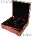 Coin Box for Four Coin Trays Mahogany Wood Coin Display