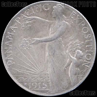 Panama-Pacific Exposition Silver Commemorative Half Dollar (1915) in XF+ Condition