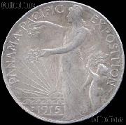 Panama-Pacific Exposition Silver Commemorative Half Dollar (1915) in XF+ Condition