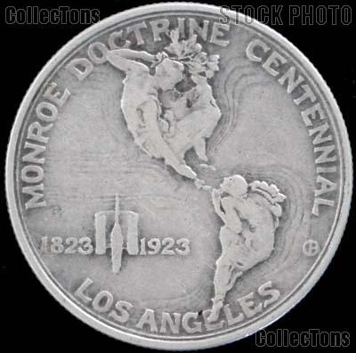 Monroe Doctrine Centennial Silver Commemorative Half Dollar (1923) in XF+ Condition