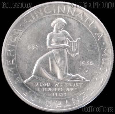 Cincinnati Music Center 50th Anniversary Silver Commemorative Half Dollar (1936) in XF+ Condition