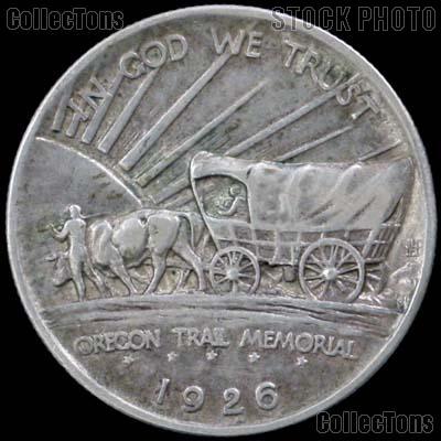 Oregon Trail Memorial Silver Commemorative Half Dollar (1926-1939) in XF+ Condition