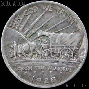 Oregon Trail Memorial Silver Commemorative Half Dollar (1926-1939) in XF+ Condition