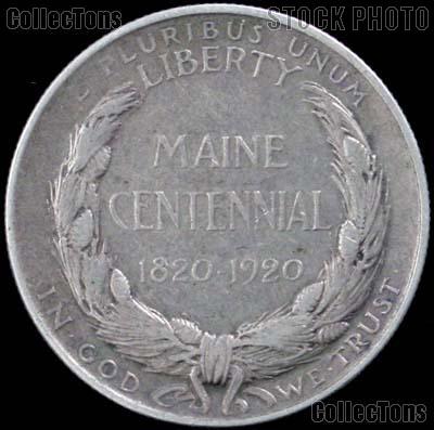 Maine Centennial Silver Commemorative Half Dollar (1920) in XF+ Condition