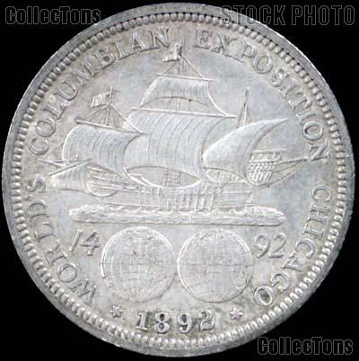 World's Columbian Exposition Silver Half Dollar in XF+ Condition