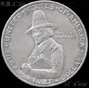 Pilgrims Landing at Plymouth Tercentenary Silver Commemorative Half Dollar (1920-1921) in XF+ Condition