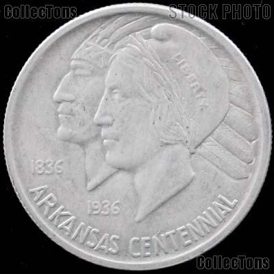 Arkansas Centennial Silver Commemorative Half Dollar (1935-1939) in XF+ Condition