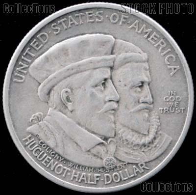 Huguenot Walloon Tercentenary Silver Commemorative Half Dollar (1924) in XF+ Condition