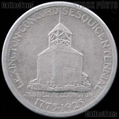 Lexington-Concord Sesquicentennial Silver Commemorative Half Dollar (1925) in XF+ Condition