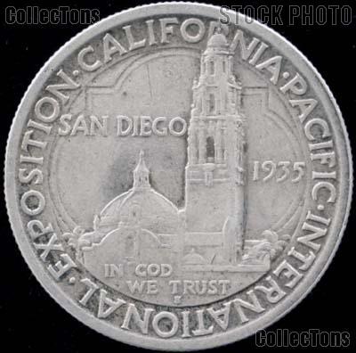 San Diego California Pacific International Exposition Commemorative Silver Half Dollar (1935-1936) in XF+ Condition
