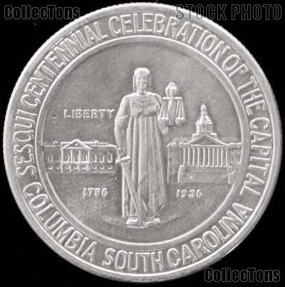 Columbia South Carolina Sesquicentennial Silver Commemorative Half Dollar (1936) in XF+ Condition