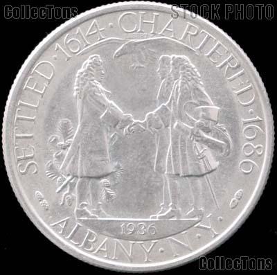 Albany New York Charter 250th Anniversary Silver Commemorative Half Dollar (1936) in XF+ Condition