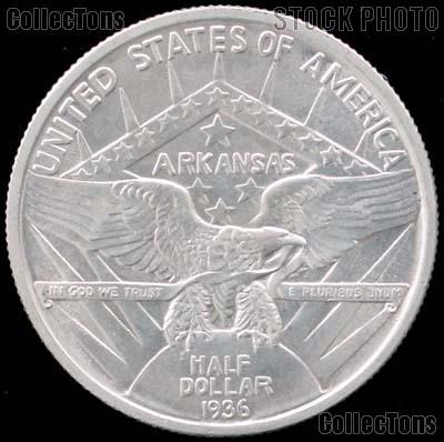 Arkansas Centennial Robinson Silver Commemorative Half Dollar (1936) in XF+ Condition