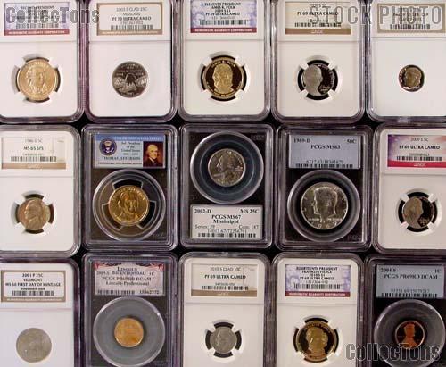 Mixed Modern PCGS and NGC Certified Slab Coins