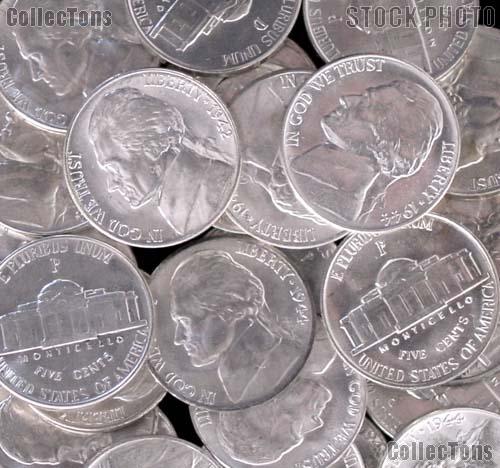 Jefferson Silver War Nickels in AU+ Condition - Mixed Dates and Mints