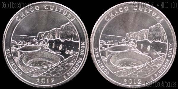 2012 P & D New Mexico Chaco Culture National Park Quarters GEM BU America the Beautiful