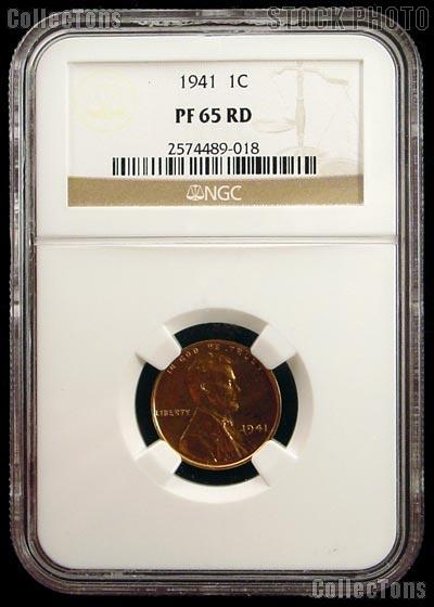 1941 Lincoln Wheat Cent PROOF in NGC PF 65 RD